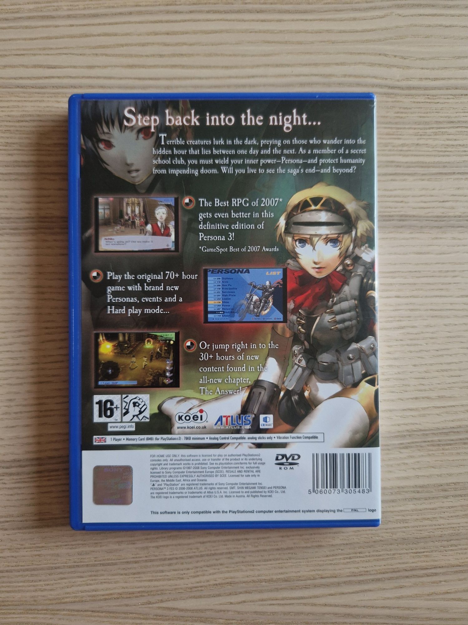 Kolekcjonerska gra Persona 3 FES na PS2 PAL, Atlus, PlayStation, 3xA