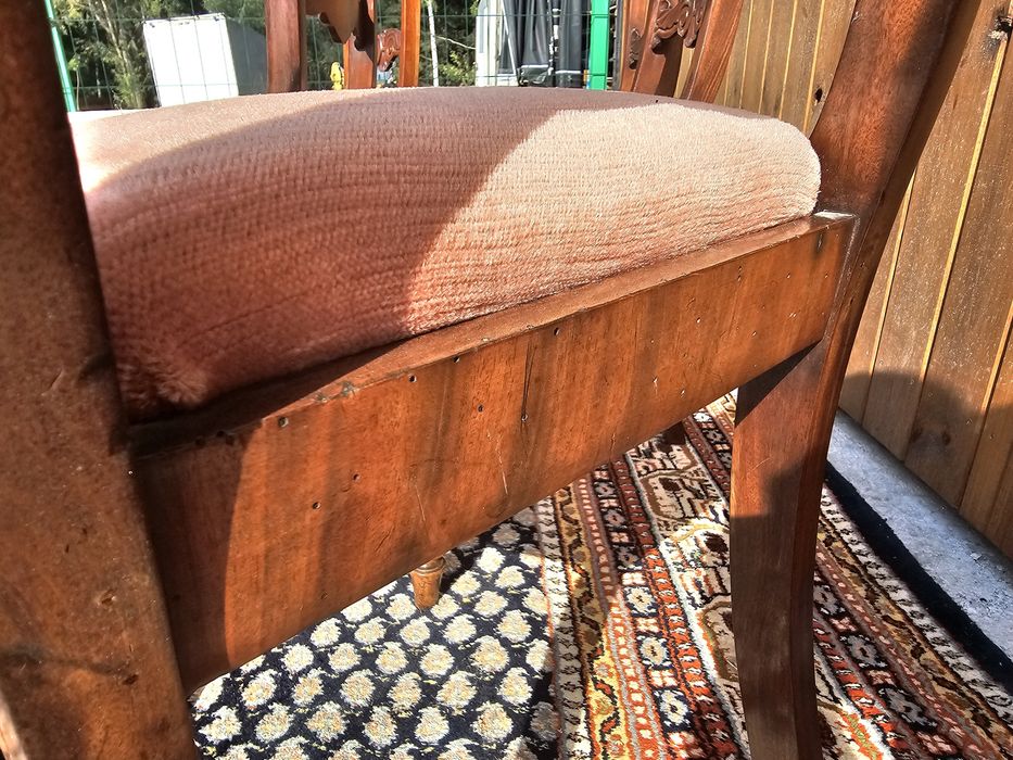 Krzesła biedermeier orzech 6 sztuk #1280 Stylowy Węgrów
