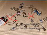 Серебряные украшения кольца браслеты серьги