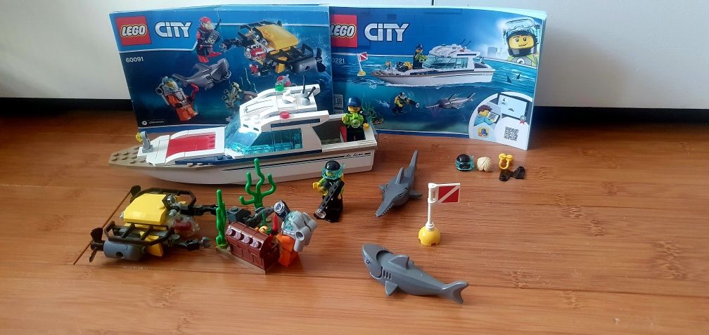 Lego City 60221 Jacht KOMPLET + PUDEŁKO dodatek 60091