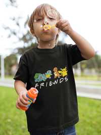 T-shirt criança Pikachu e amigos