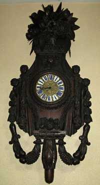 Zegar wiszący antyk z połowy XIX w.