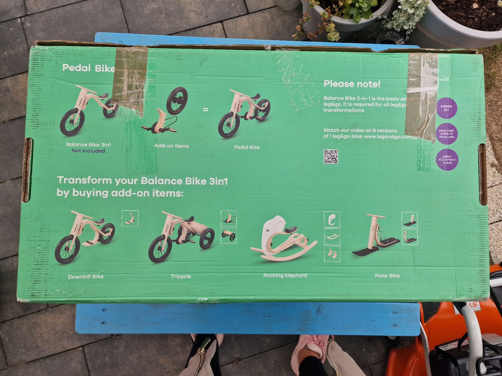 Leg&go Add-on items for pedal bike