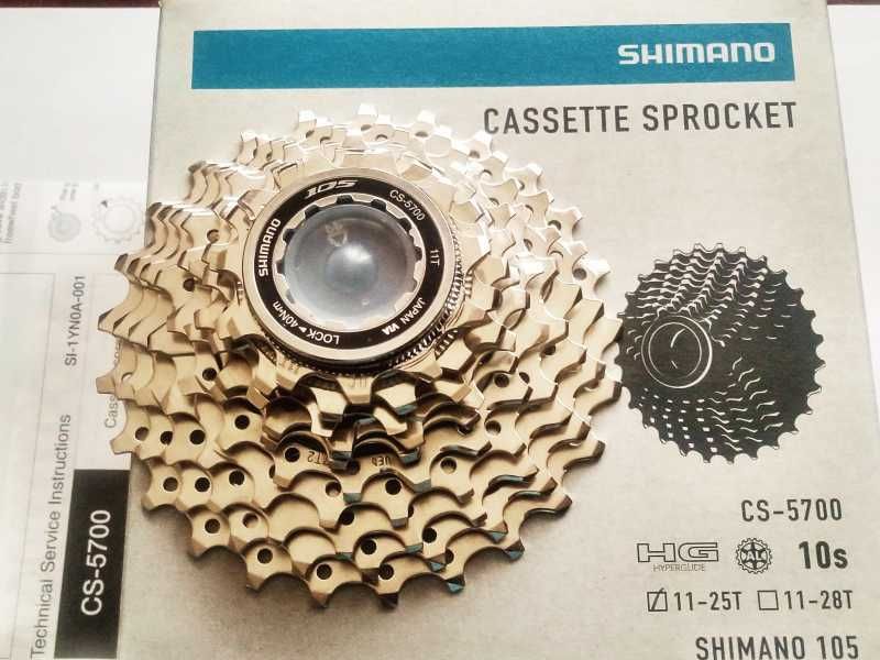 Кассета SHIMANO 105, CS-5700, CS-R7000, 11-25Т, 10 скоростей