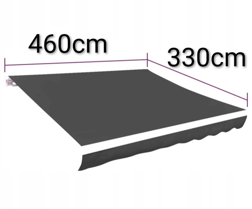 Materiał na markizę antracyt 460/330