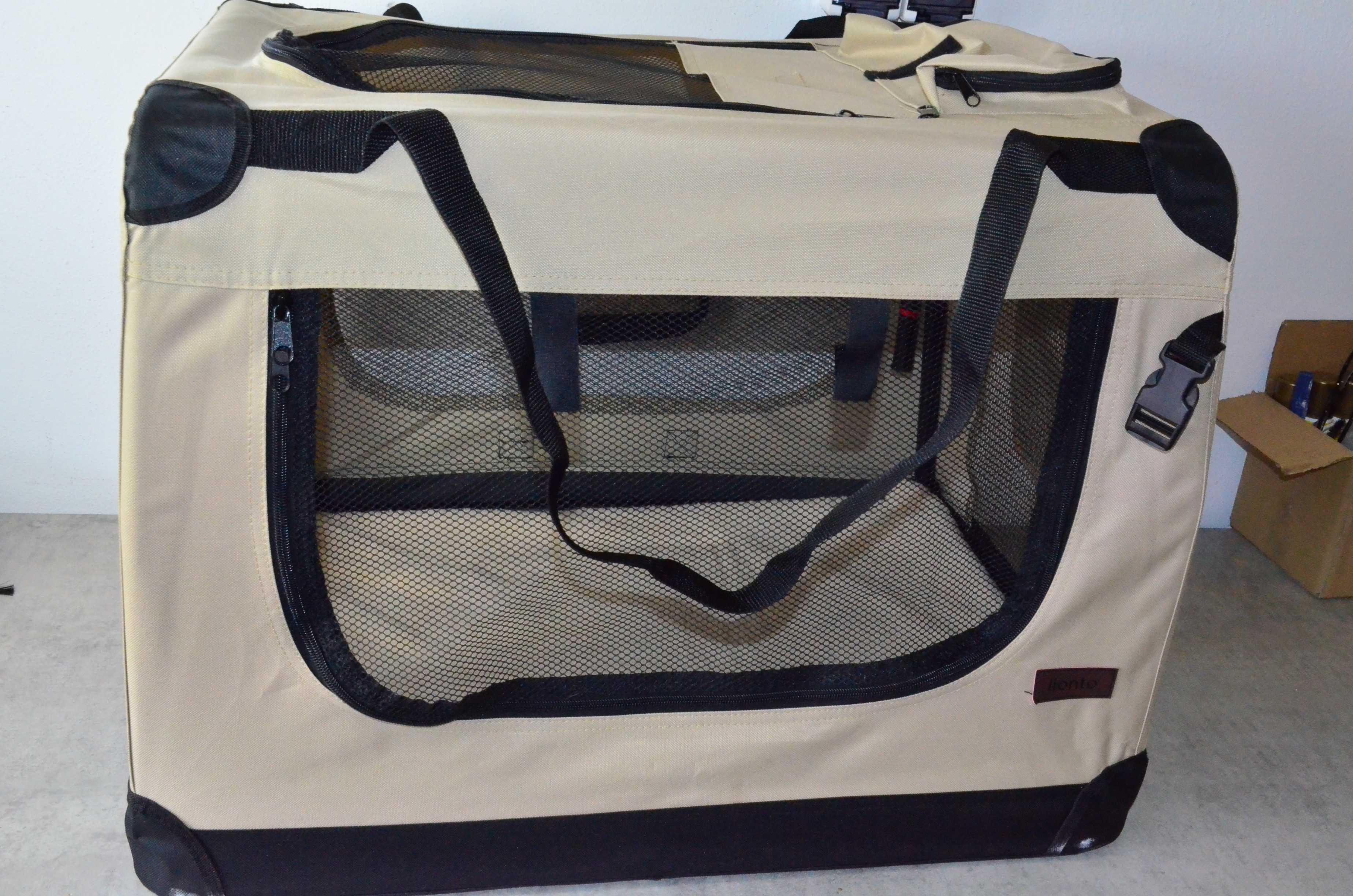 Transporter dla psa beżowy 70x52x50cm Lionto