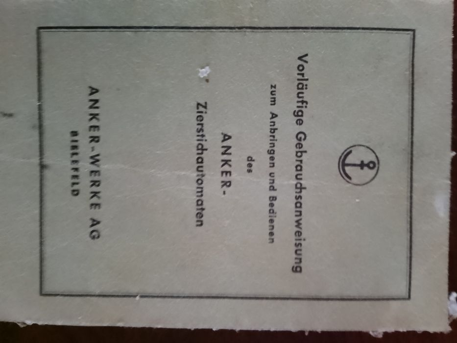 Швейна машинка фірми "Анкер"