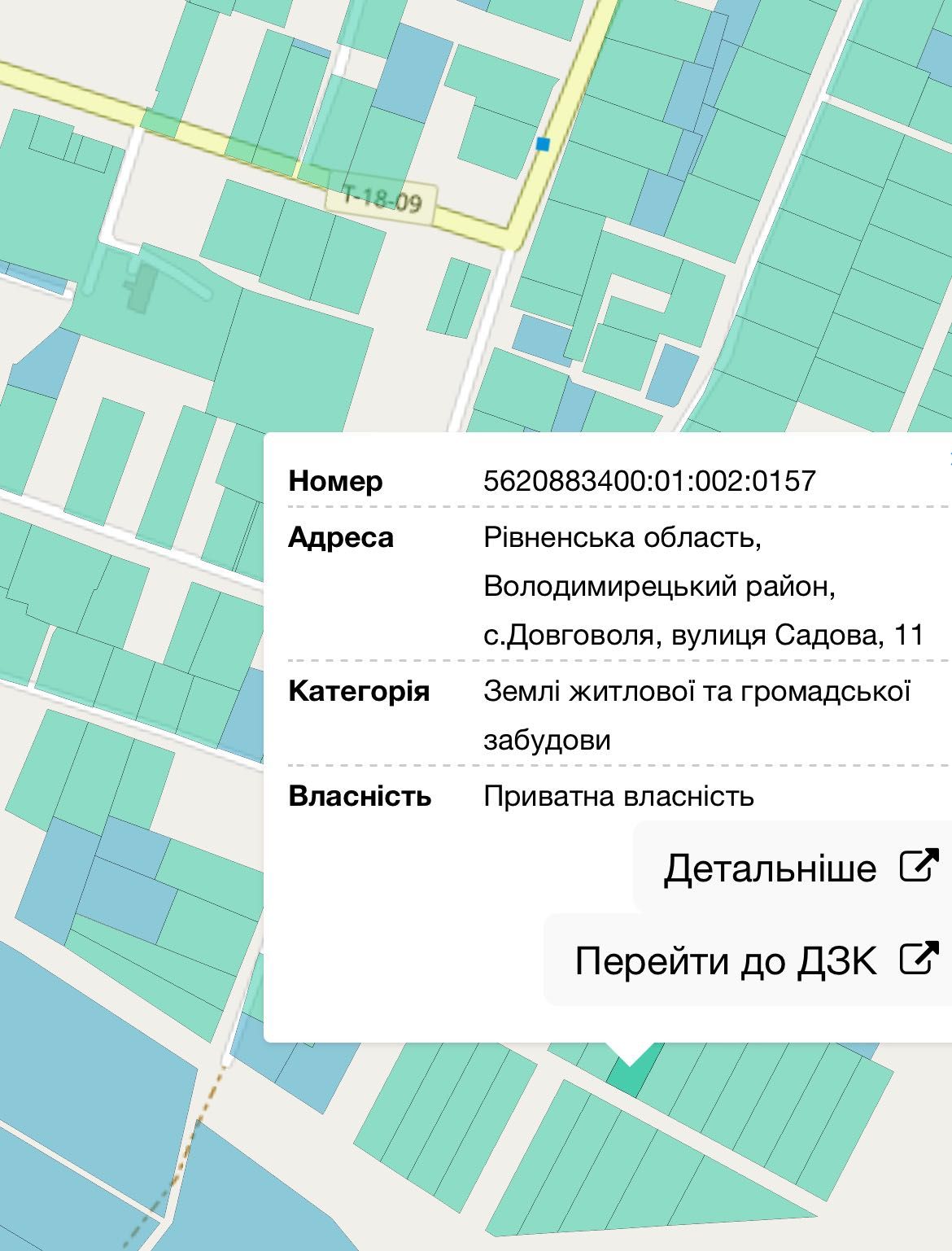 Земельна ділянка село Довговоля