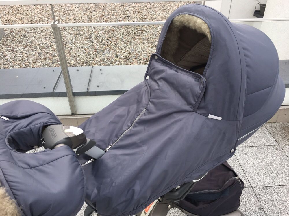 Stokke Xplory v3 wózek gondola spacerówka winter kit śpiworek