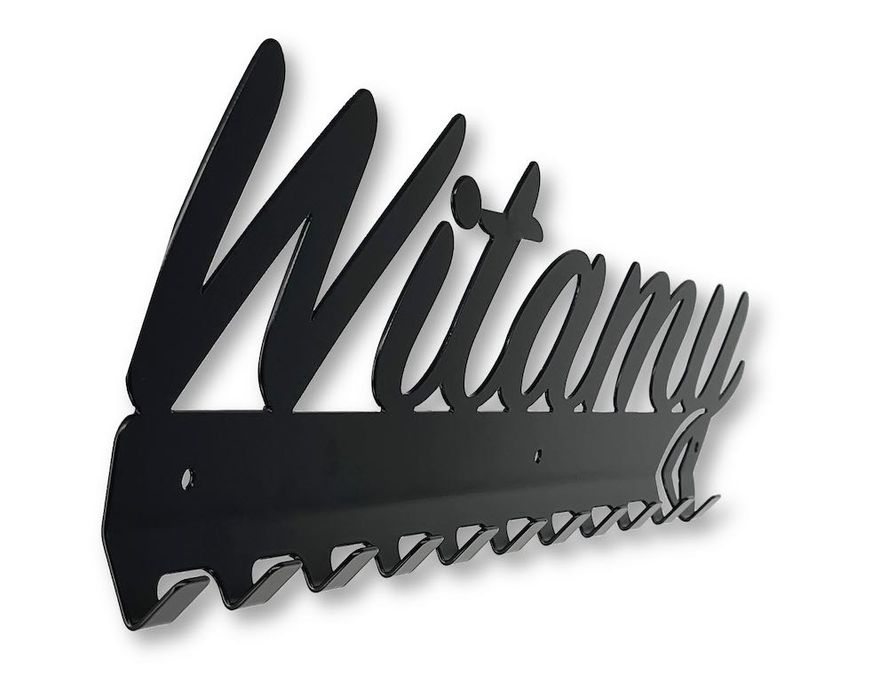 Wieszak ścienny na ubrania "Welcome" XXL -60 cm, 13 haczyków