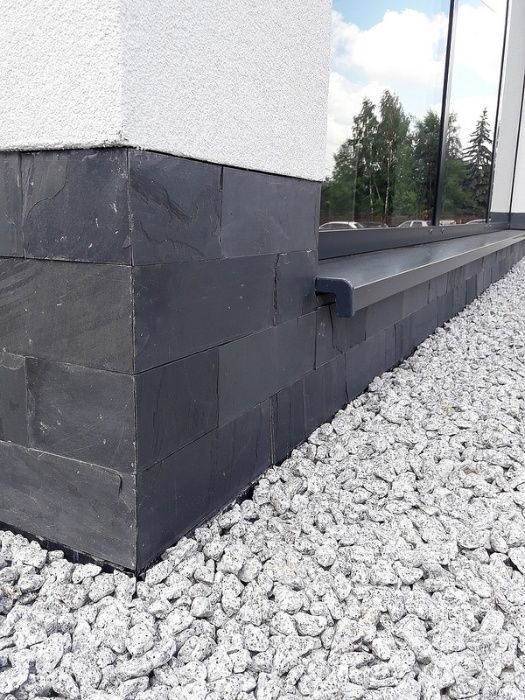 Kamień Dekoracyjny Naturalny Łupek Elewacyjny 30x10 Mattle Black