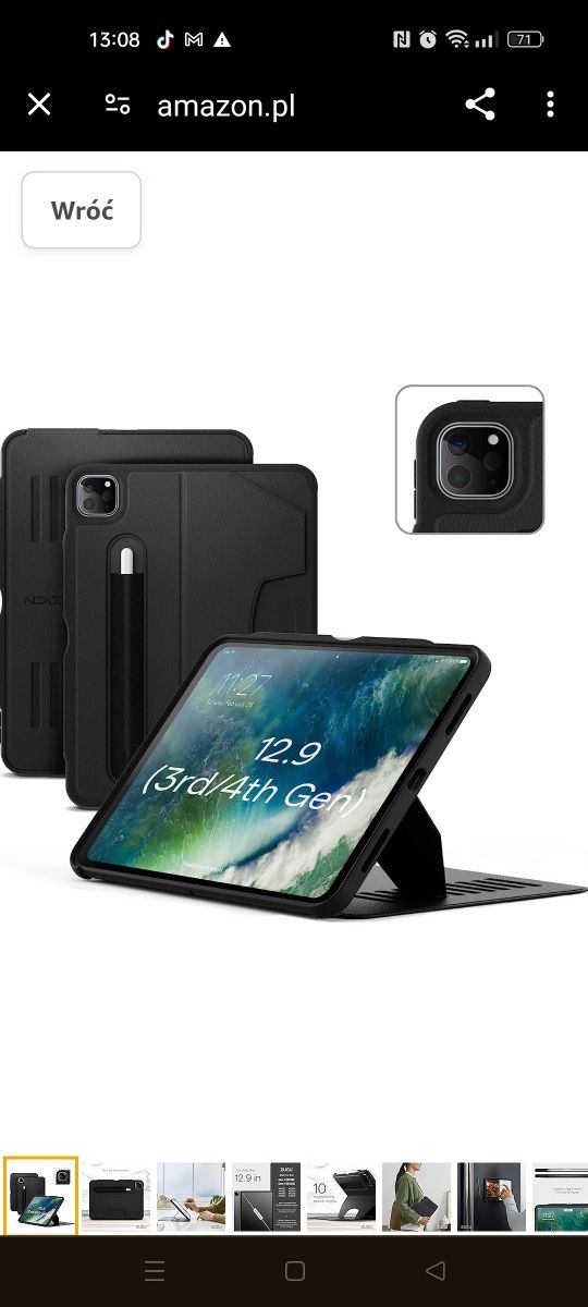 ZUGU iPad Pro 12.9 Case 2020/2018 4 & 3 Generacji Etui