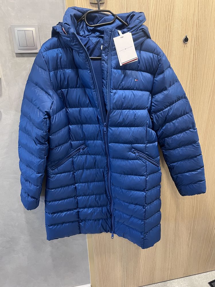 Nowy płaszcz Tommy Hilfiger XL niebieski granatowy damski 40 42 L