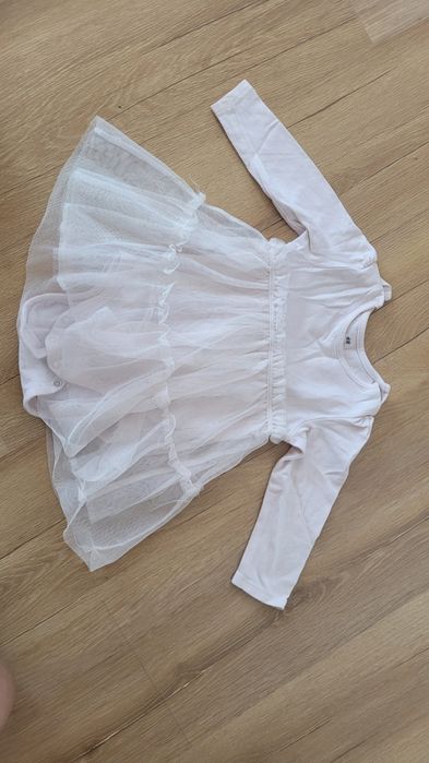 Sukienka body pudrowy roz H&M 74/80