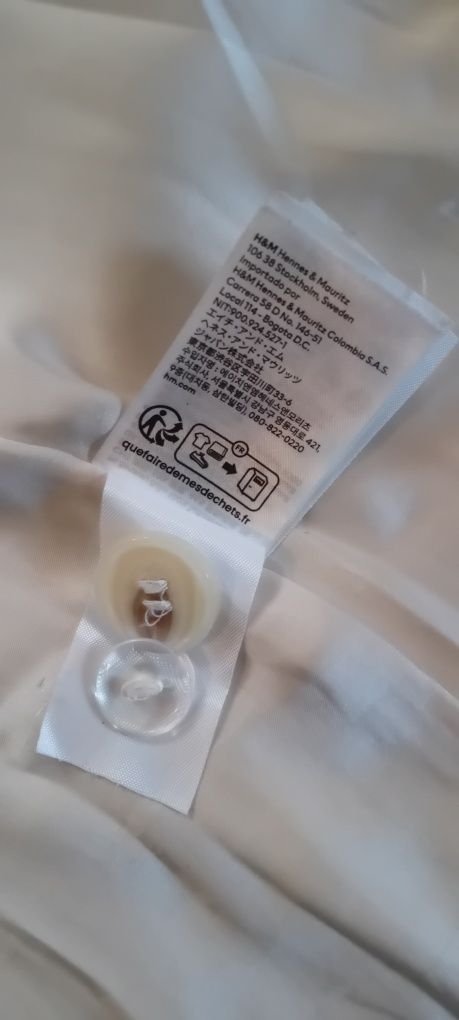 Marynarka długa ecru H&M 34/XS.