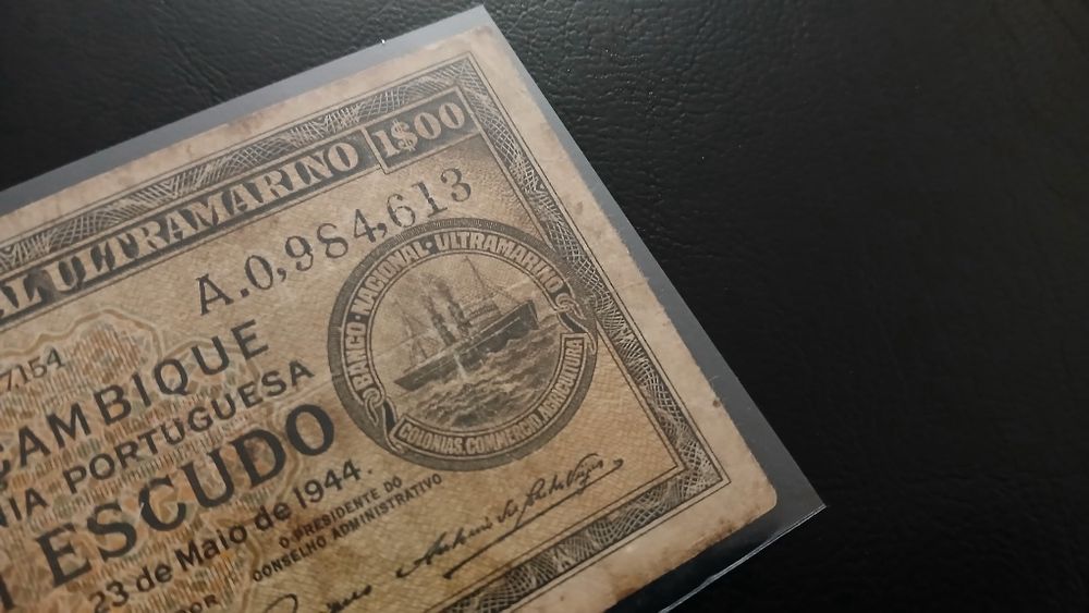 Nota de Moçambique 1 Escudo de 1944