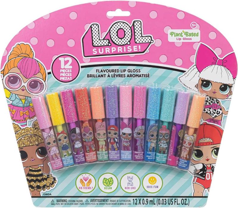 Набір   LOL Surprise 12 Piece Plant Based Lip Gloss 12 блисків для губ