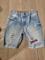 Szorty krótkie spodenki jeansy Zara 128