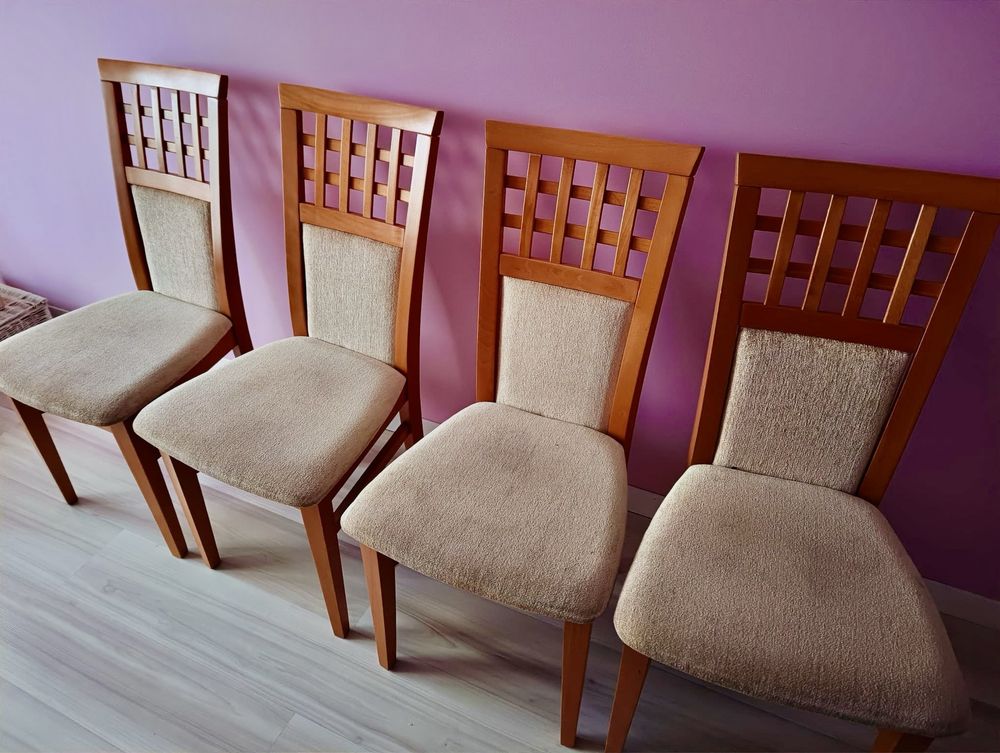 OKAZJA! Krzesła tapicerowane (materiał: olcha)