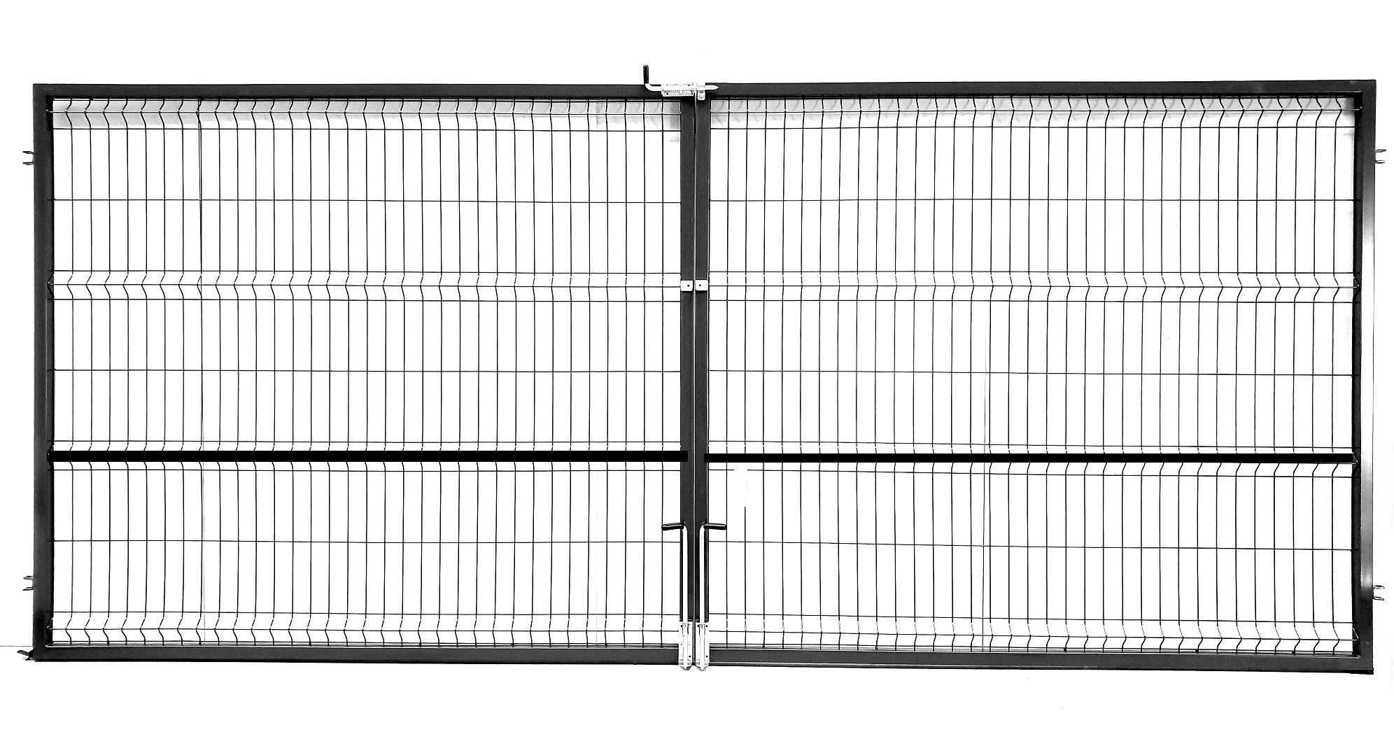 Brama wjazdowa panelowa brama dwuskrzydłowa  4 x 1,7 słupek 80x80x3