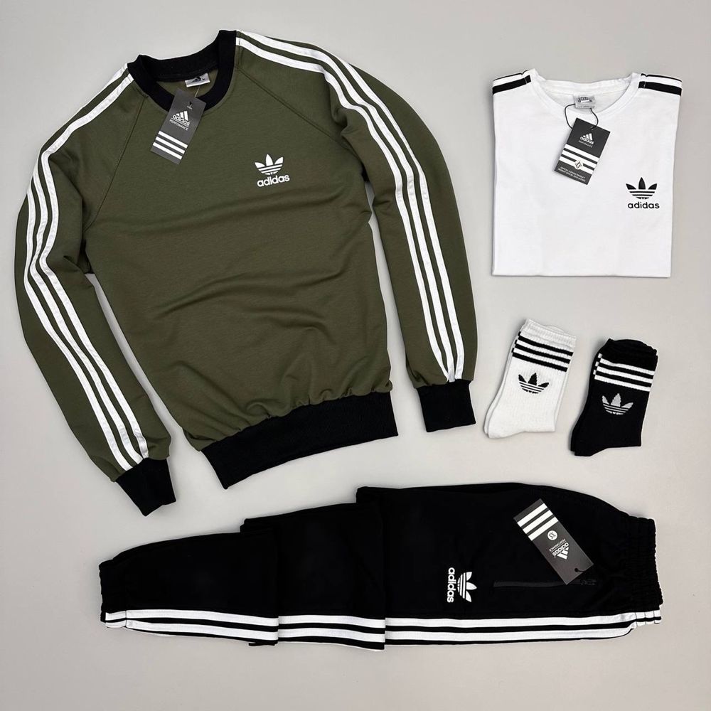 Мужской спортивный костюм adidas комплект [3в1] xs,s,m,l,xl,xxl,xxxl