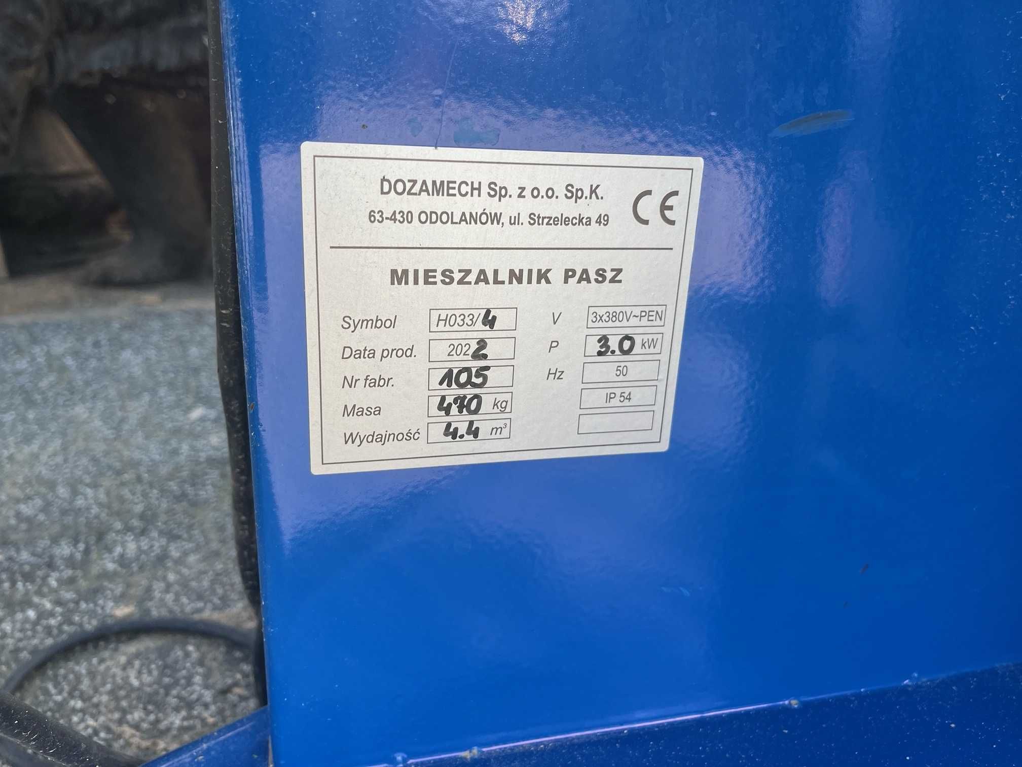 Mieszalnik pasz + młym bijakowy - rozdrabniacz 2022 rok 2000kg
