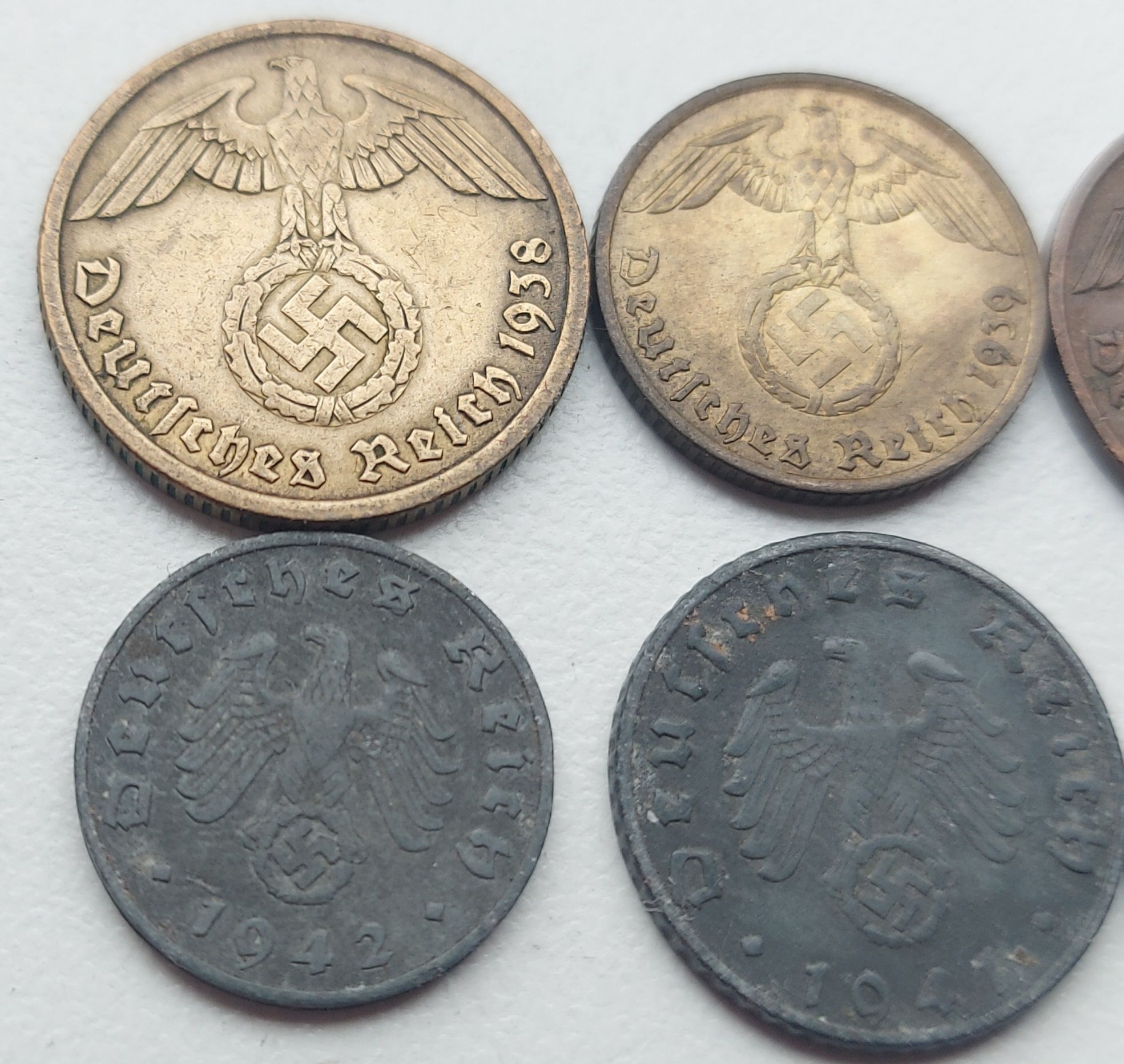 3 Рейх 1937 - 1942 р. 1 2 5 10 пфенніг 6 монет алюмінієва бронза цинк