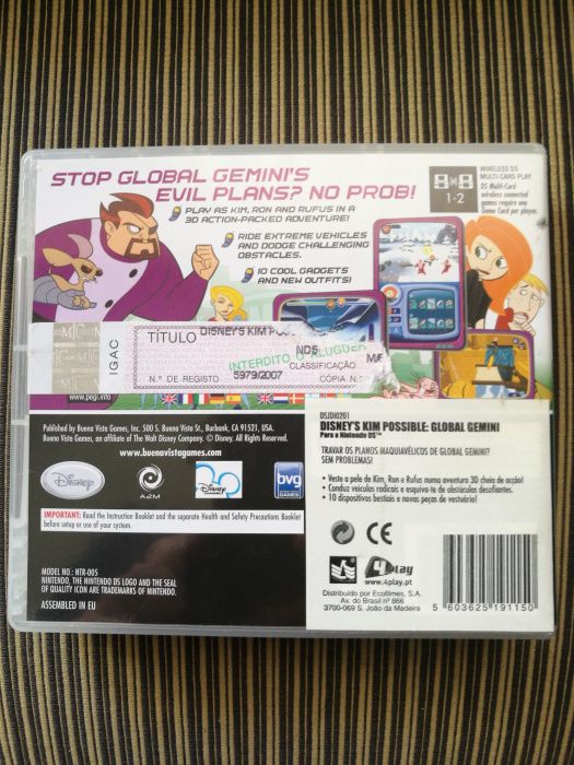 Jogo Kim Possible - NintendoDS