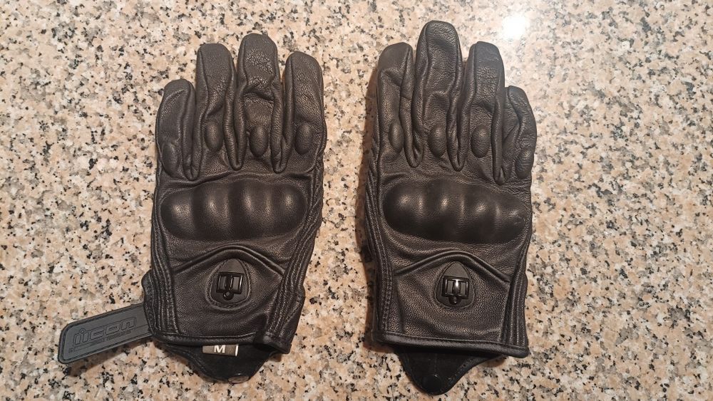 Luvas de Motociclismo ICON Pursuit – Tamanho M – Quase Novas