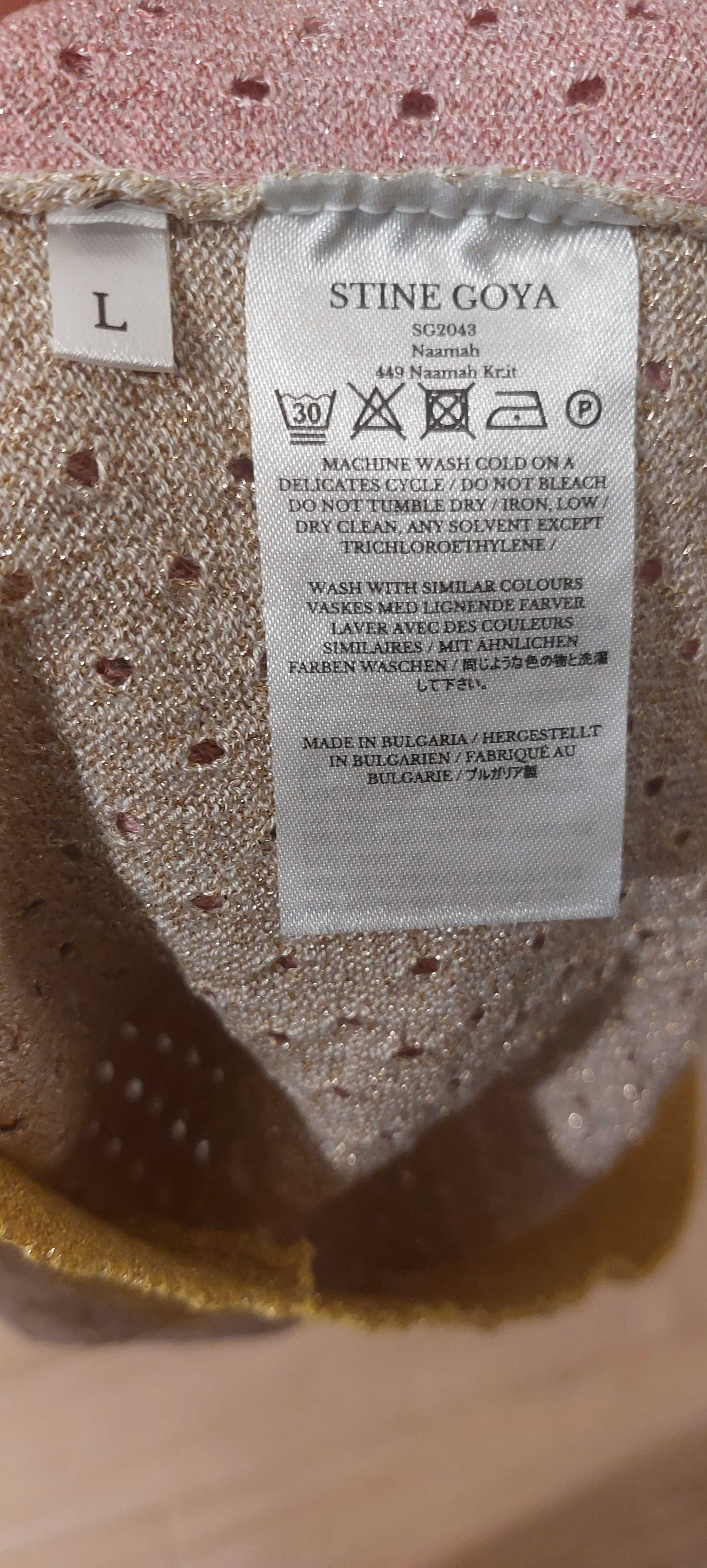 Sweter kolorowy  autum basic klasyczny gold Stine Goya
