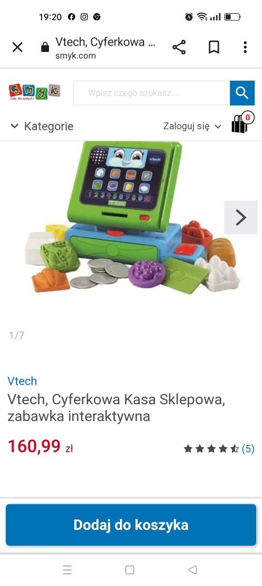 V-tech cyferkowa kasa sklepowa