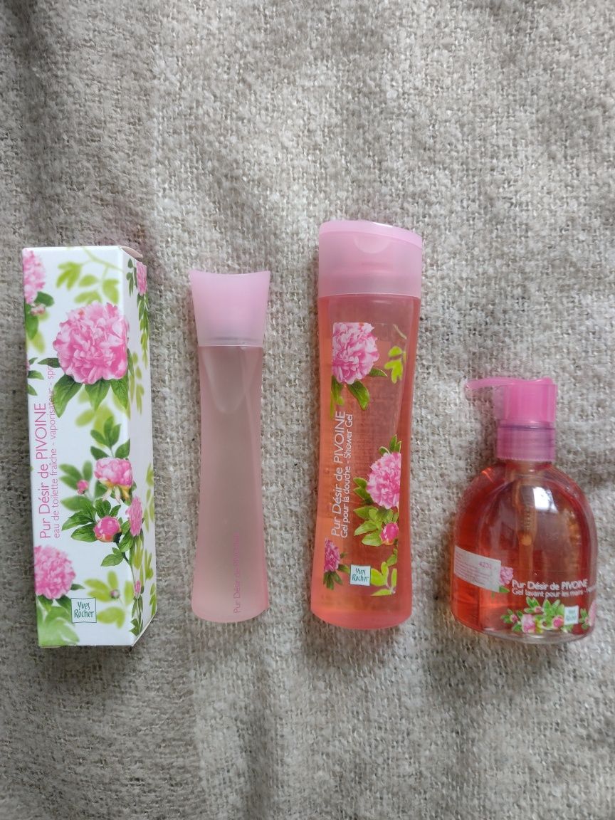 Yves Rocher zestaw pur desir de pivoine piwonia woda toaletowa żel