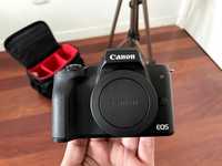 Canon EOS M50 + lentes 15-45 / 55-200 mm + Bolsa + Cartão SD + tripé