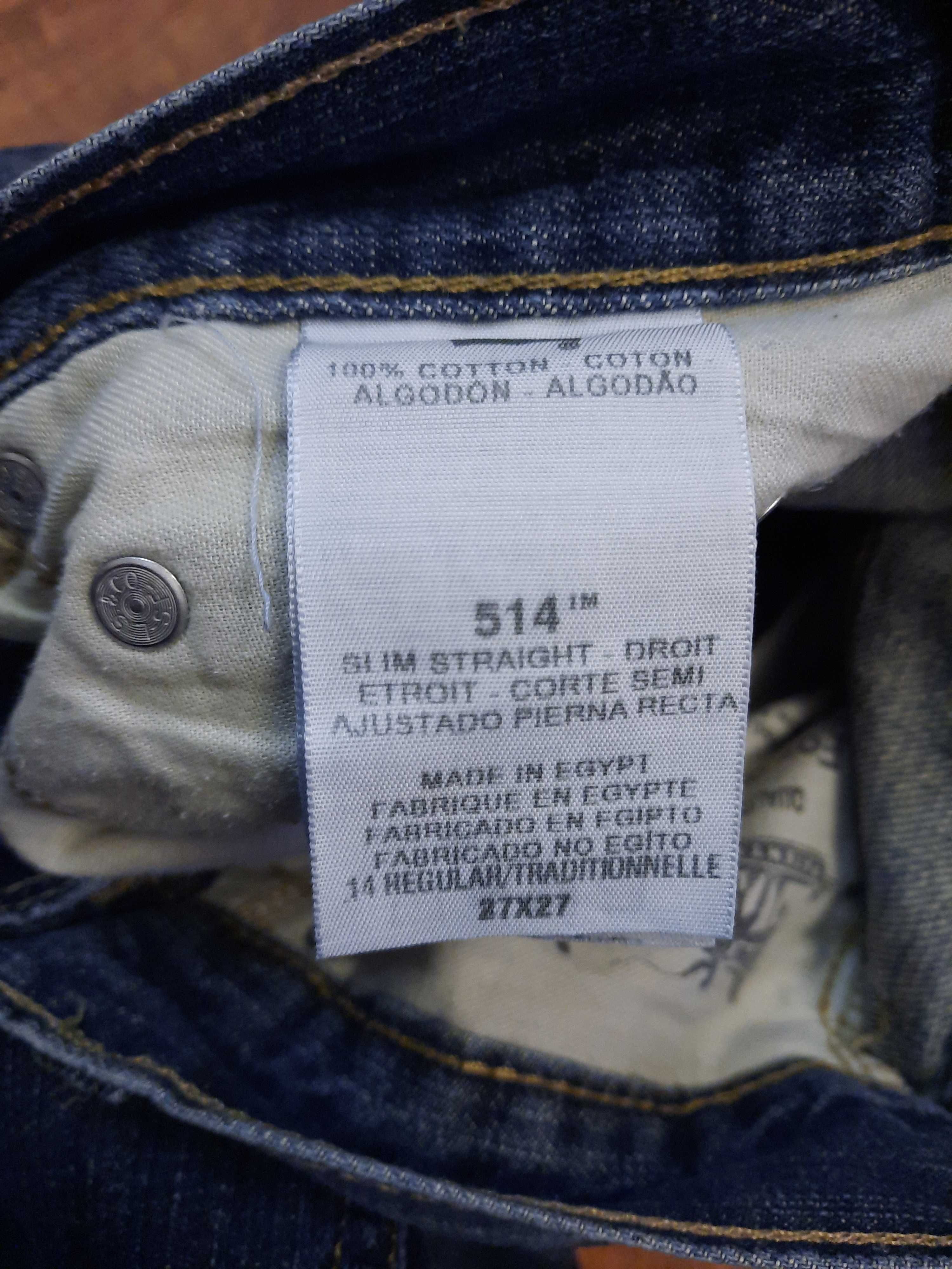 Spodnie jeansowe jeansy proste slim straight Levis rozmiar W27 L27 S