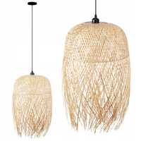 LAMPA WISZĄCA SUFITOWA BOHO naturalne brąz trawa bambusowa APP1327