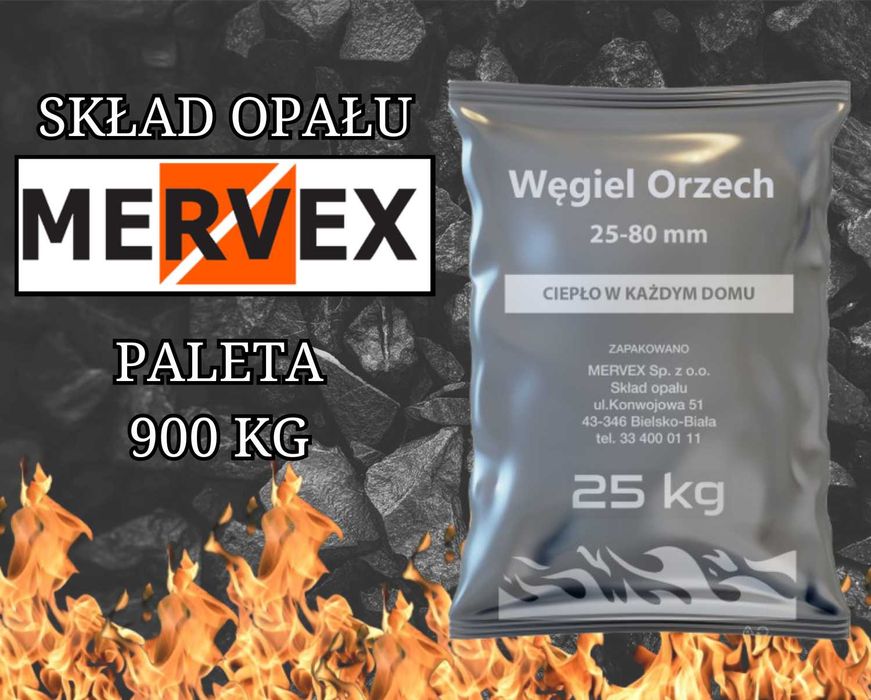 PROMOCJA!! Węgiel Orzech worki 25 kg paleta 900 kg dostawa