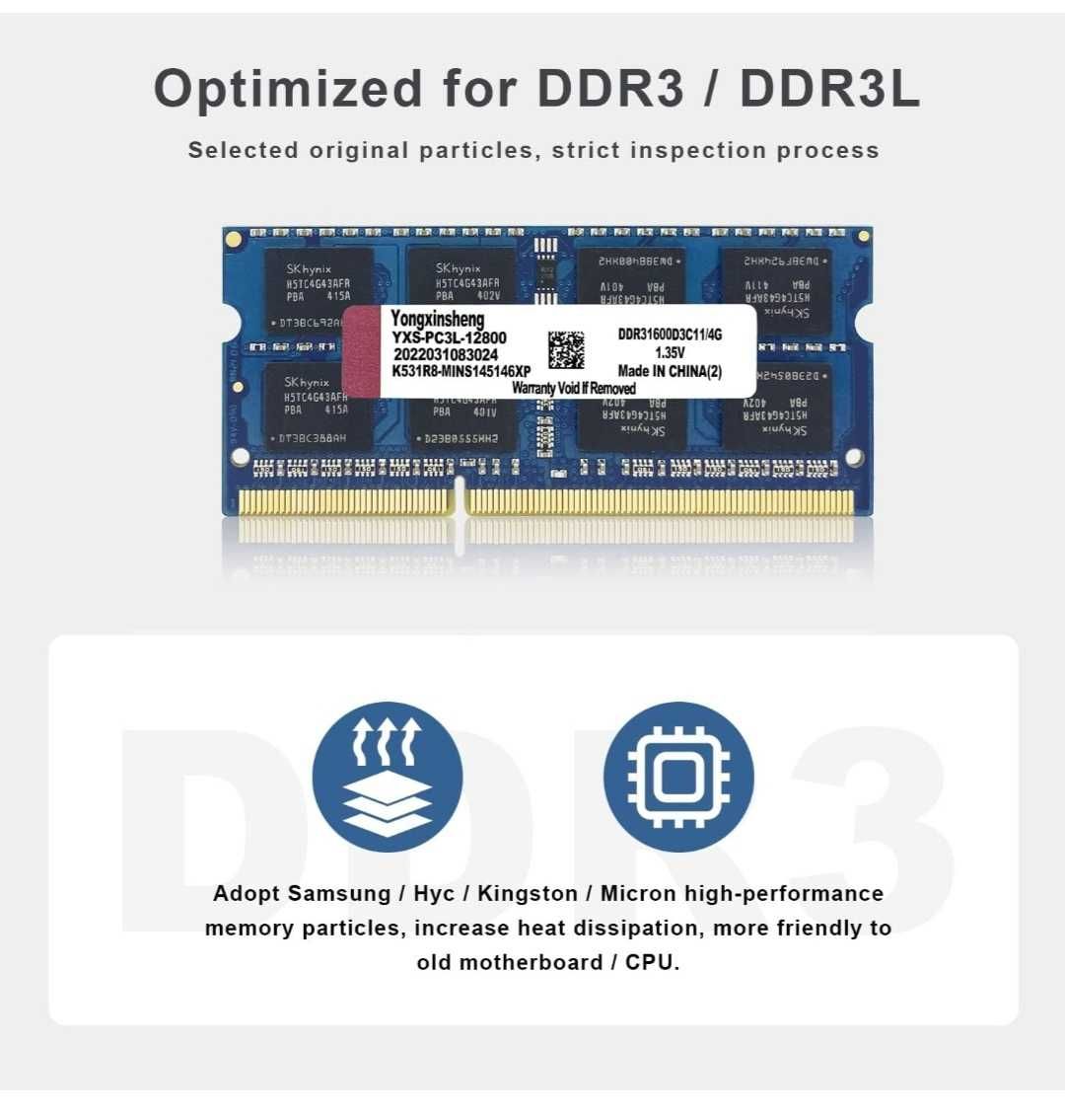 Pamięci RAM DDR3l 4GB 1600MHz PC3L-12800/PC3-12800   SODIMM 1,35V/1,5V