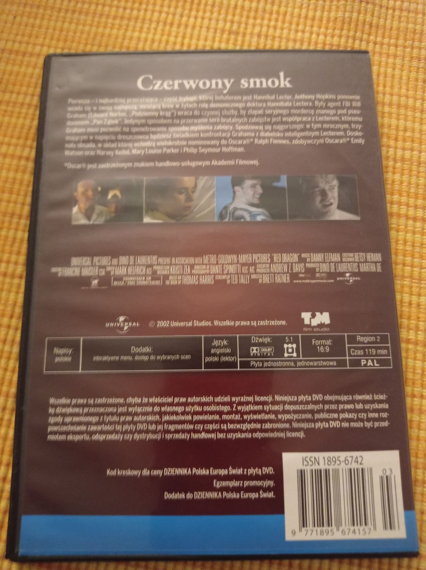 Czerwony smok - DVD