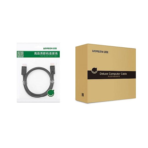 Kabel Ugreen DP102 DisplayPort - DisplayPort (męski-męski) 5 m - czarn