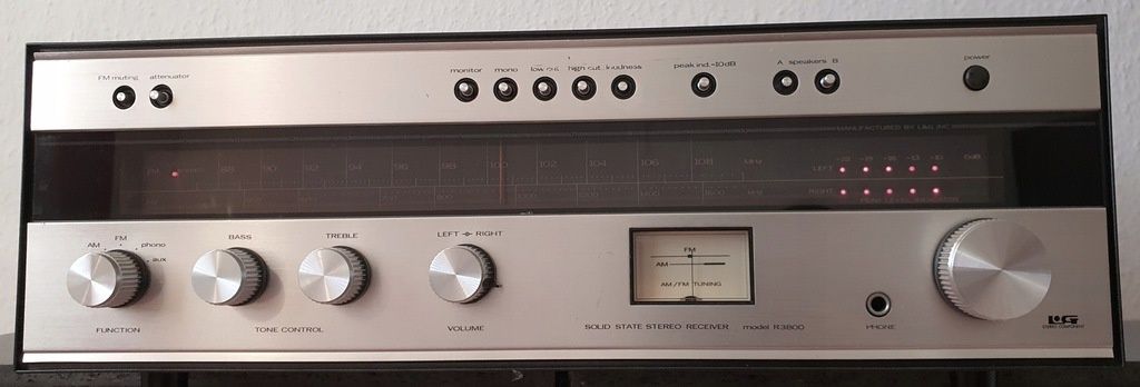 Amplituner vintage LG R3008 Luxman R-1040 gratka dla kolekcjonera