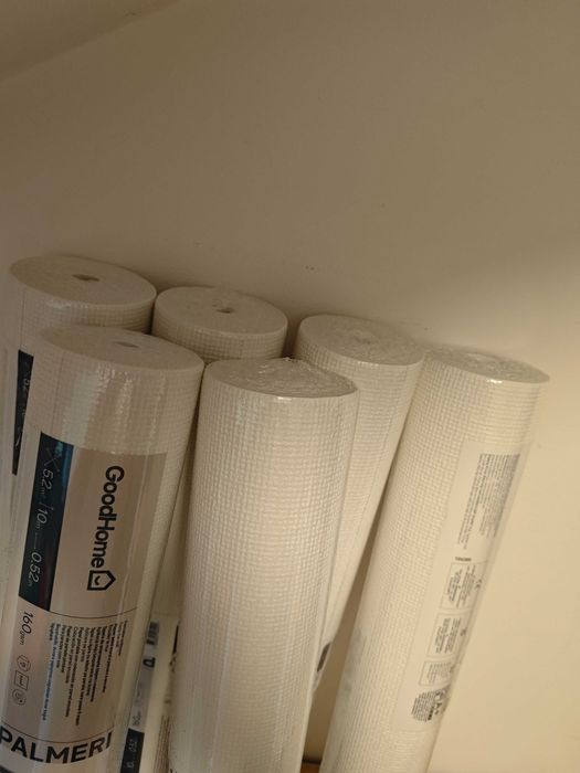 6 rolek tapety do malowania GoodHome Palmeri + klej do tapet Metylan