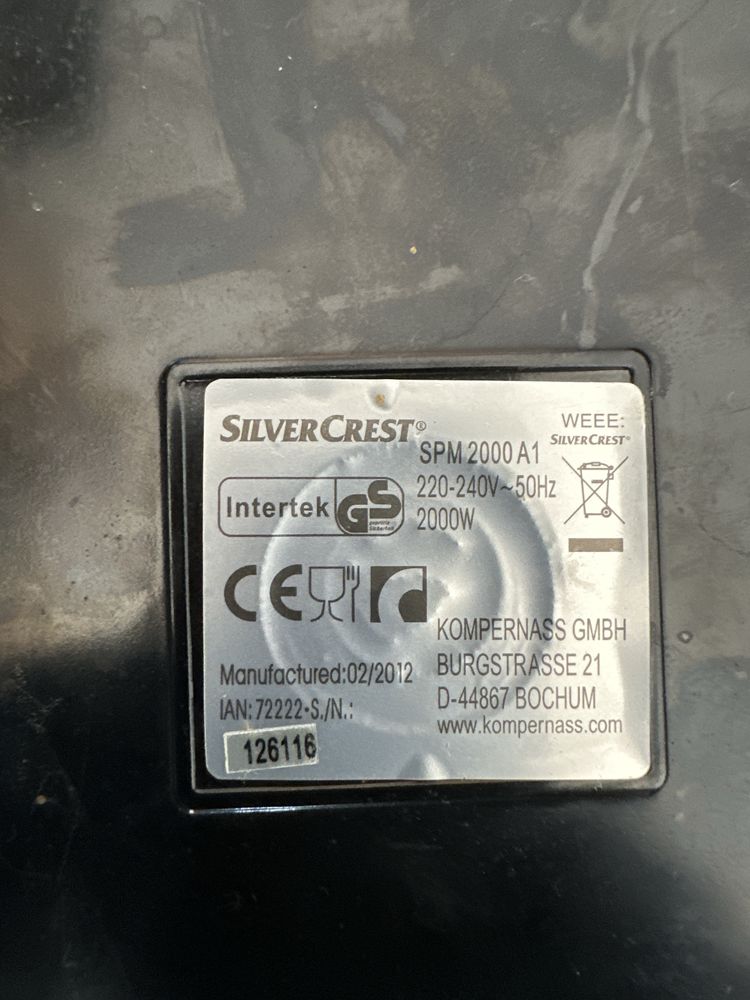 Grill 2000w Silvercrest