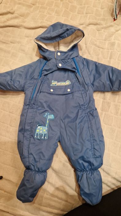 Зимовий комбінезон синій 6-12 місяців