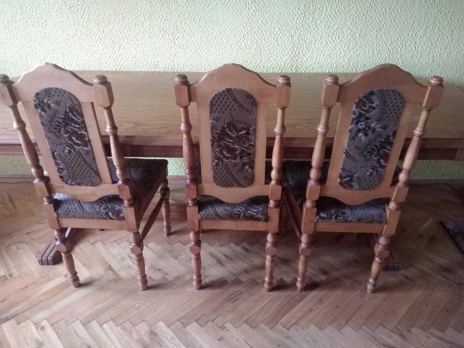 Stół stylizowany 240x90cm rozkładany do 320x90cm + 10 krzeseł