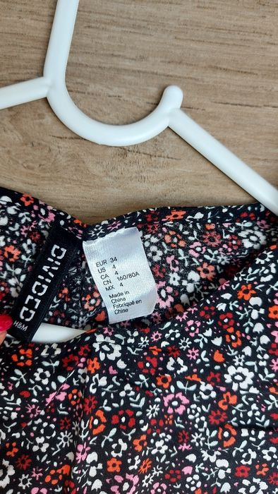 Sukienka kwiatki H&M rozmiar 34 Xs