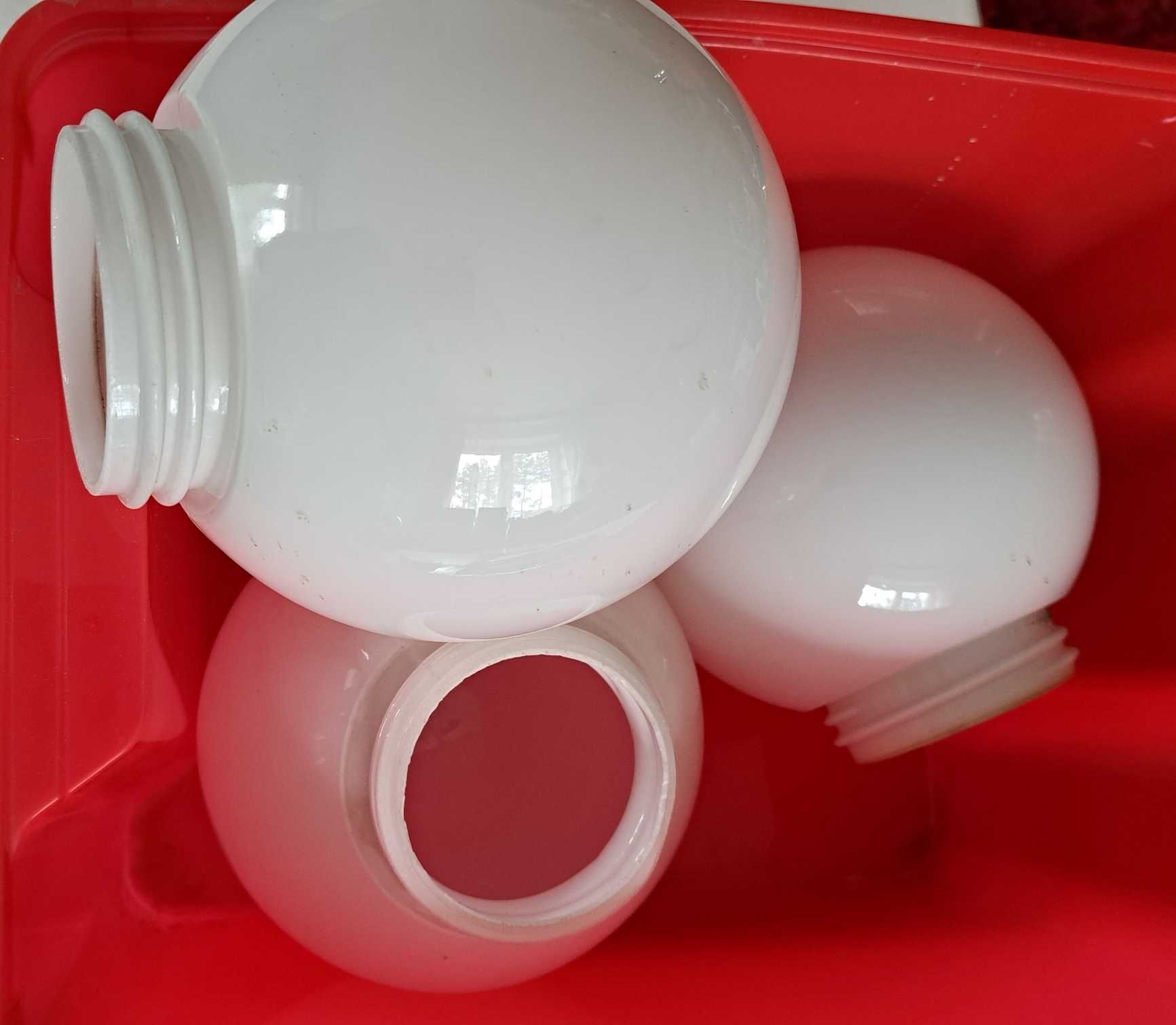 Klosz szklany biały kuli kula lampa latarnia