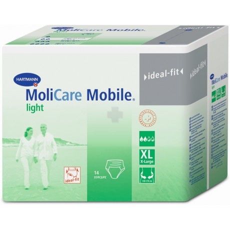 majtki chłonne pieluchomajtki MoliCare Mobile light XL duże 14 sztuk