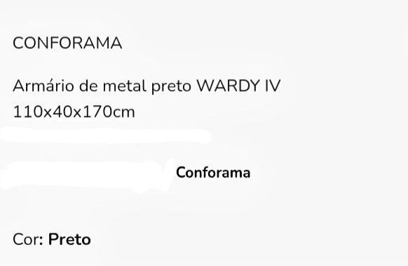 Armário Estante de metal 110x40x170
