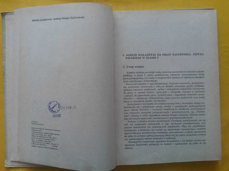 Nauczanie języka polskiego w klasie V