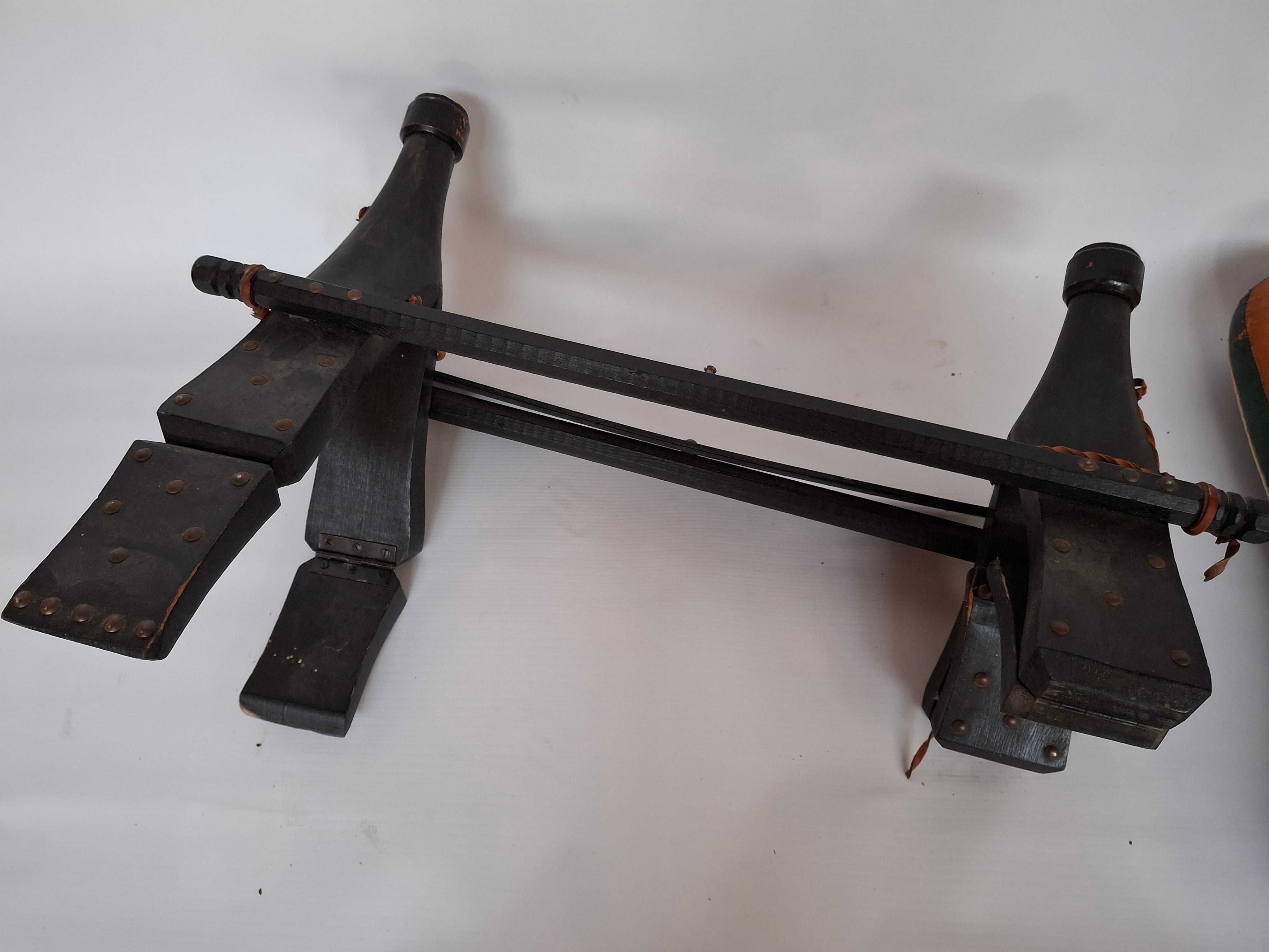 pufa koziołek vintage retro podnóżek 58x31x38 stary składany